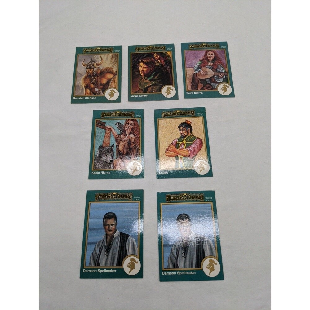 Lot Of (7) TSR 1993 Series Rare Set Forgotten Realms Gold Border Trading Cards